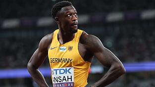 Die deutschen Sprinter um Owen Ansah verbesserten den deutschen Rekord deutlich. (Archivbild)