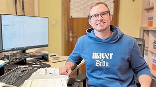 Aus Dimpfl- wurde Mayer-Br&auml;u: Der junge Glei&szlig;enberger blickt sehr zuversichtlich in die Zukunft.