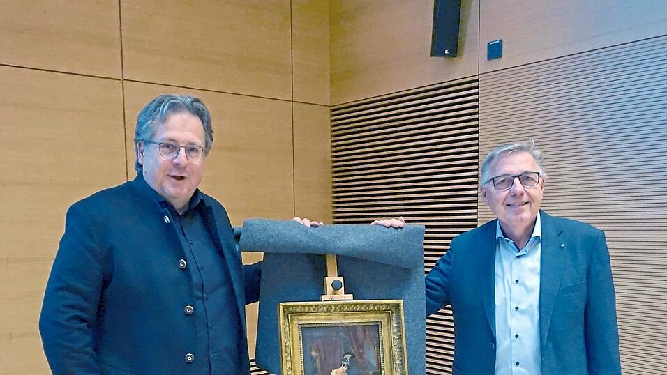 Richard Loibl und Projektleiter Rainhard Riepertinger zeigten ein Ausstellungsobjekt. Richard Loibl und Projektleiter Rainhard Riepertinger zeigten ein Ausstellungsobjekt.