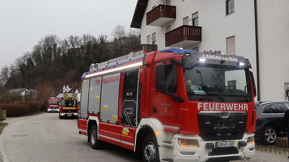 Nach wenigen Minuten konnte die Landauer Feuerwehr wieder abr&uuml;cken.