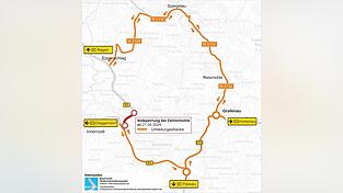 Wegen der Vollsperrung bittet das Staatliche Bauamt Passau alle betroffenen Verkehrsteilnehmer darum die Umleitungsstrecke zu benutzen. Wegen der Vollsperrung bittet das Staatliche Bauamt Passau alle betroffenen Verkehrsteilnehmer darum die Umleitungsstrecke zu benutzen.