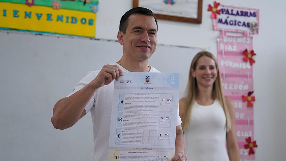 Staatschef Noboa feierte den Ermittlungserfolg. Staatschef Noboa feierte den Ermittlungserfolg.