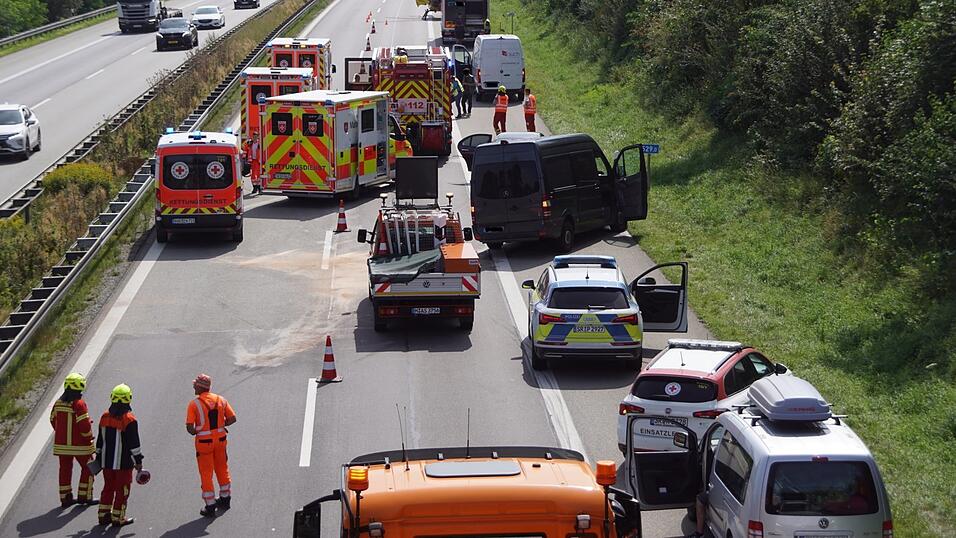 Blick auf die Unfallstelle bei Thalstetten.