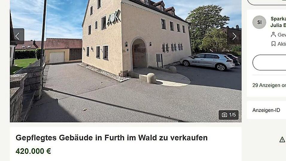 Im Internet wird das markante Geb&auml;ude an der Grabitzer Stra&szlig;e zum Verkauf angeboten.