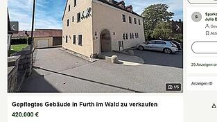 Im Internet wird das markante Geb&auml;ude an der Grabitzer Stra&szlig;e zum Verkauf angeboten.