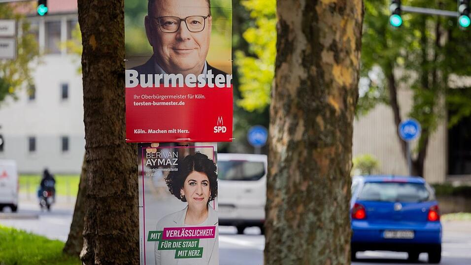 Berivan Aymaz (Grüne) und Torsten Burmester (SPD) sind in der Stichwahl um das Oberbürgermeisteramt in Köln. (Archivbild)