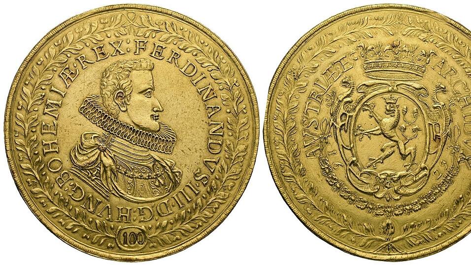 346 Gramm Gold: Eine Münze, die 1629 als Geschenk für einen hohen Würdenträger geprägt wurde. 346 Gramm Gold: Eine Münze, die 1629 als Geschenk für einen hohen Würdenträger geprägt wurde.