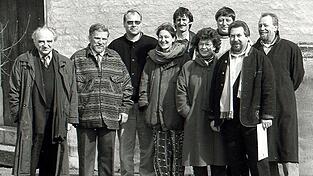 Die Gründungsmitglieder, die 1995 die Altstadt in den Blick nahmen (v.l.): Lutz Burgmayer, Peter Kiesl, Martin Wackerbauer, Dorit-Maria Krenn, Johann Lenz, Dorle Rengsberger, Dr. Johannes Prammer, Josef Rengsberger (heute Ehrenvorsitzender) und Hans Siedersbeck.