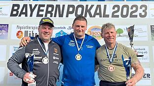 Bei den Herren gewann Michael Sp&auml;th (Mitte) vor Peter Rottmoser (links) und Karl-Heinz Butz.