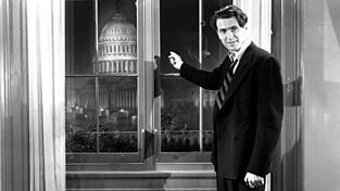 Blick aufs Kapitol: Jefferson Smith (gespielt von James Stewart) glaubt in &bdquo;Mr. Smith geht nach Washington&ldquo; an die Ideale der amerikanischen Demokratie.