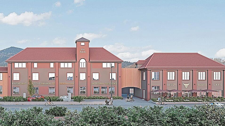 So soll die Fassade des neuen Geschäfts- und Bürokomplexes aussehen. Die Gebäude, die seit 1910 bestehen, bleiben erhalten. So soll die Fassade des neuen Geschäfts- und Bürokomplexes aussehen. Die Gebäude, die seit 1910 bestehen, bleiben erhalten.