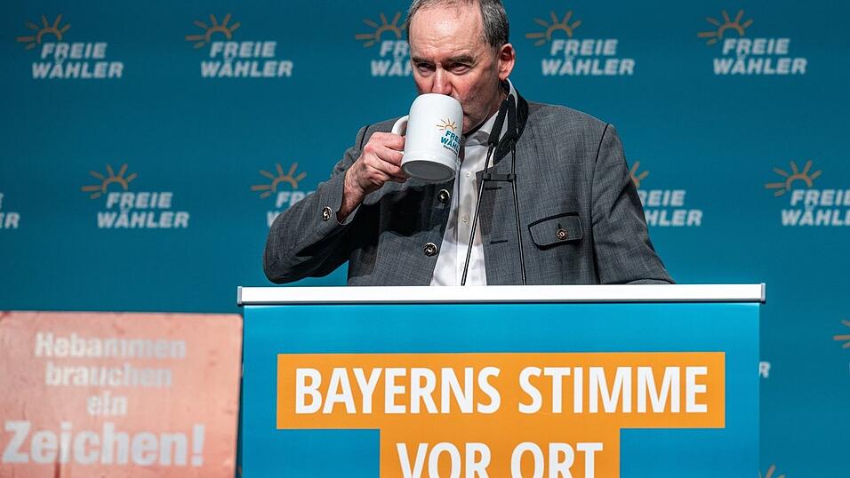 Hubert Aiwanger pr&auml;sentierte seine Freien W&auml;hler als Partei der Freiheit.