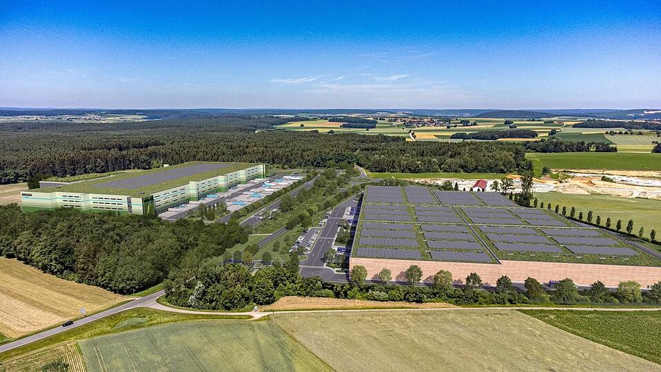 Die neueste Visualisierung des &bdquo;Logistikparkes Stocka&ldquo; wurde den Sitzungsteilnehmern pr&auml;sentiert.