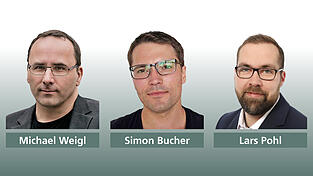 Politikwissenschaftler Michael Weigl von der Uni Passau, AfD-Aussteiger Simon Bucher aus Straubing und der Vorsitzende des AfD-Kreisverbands Dingolfing Landau Lars Pohl. Politikwissenschaftler Michael Weigl von der Uni Passau, AfD-Aussteiger Simon Bucher aus Straubing und der Vorsitzende des AfD-Kreisverbands Dingolfing Landau Lars Pohl.