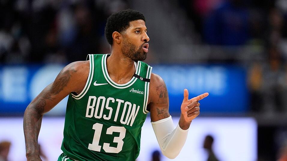 Ganz starkes Debüt für die Celtics: Paul George kam auf 38 Punkte. Ganz starkes Debüt für die Celtics: Paul George kam auf 38 Punkte.