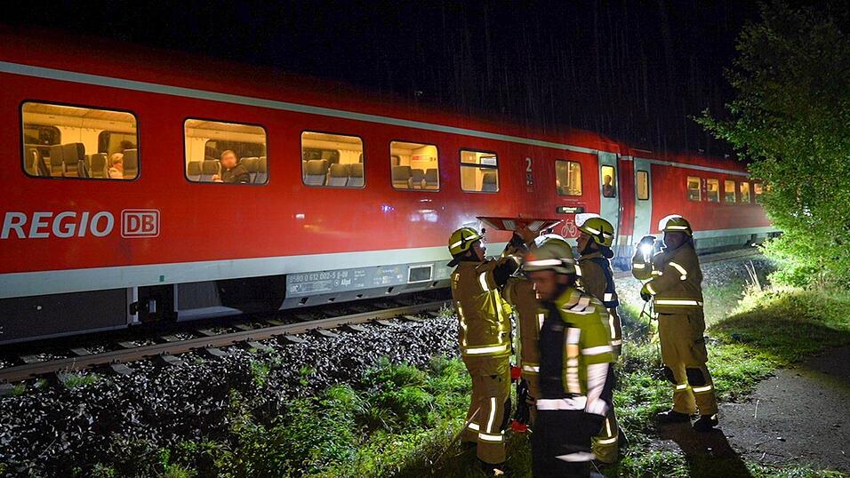Der Regionalzug musste «notdürftig» repariert werden. Der Regionalzug musste «notdürftig» repariert werden.