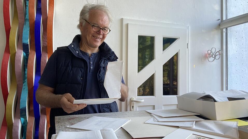 Wolfgang Zeilbeck in seinem Atelier zuhause in Vilsbiburg.