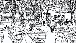 Mit flottem Strich fing Helmut Wartner diese Schleusen-Szene ein.