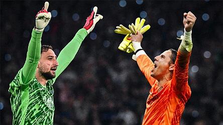 Helden des Halbfinals: Gianluigi Donnarumma (l.) und Yann Sommer ebneten ihren Vereinen Paris Saint-Germain und Inter Mailand den Weg ins Königsklassen-Endspiel. An diesem Samstag treffen die beiden Torhüter, denen für ihre jüngsten Darbietungen weltweit gehuldigt wird, in München aufeinander.