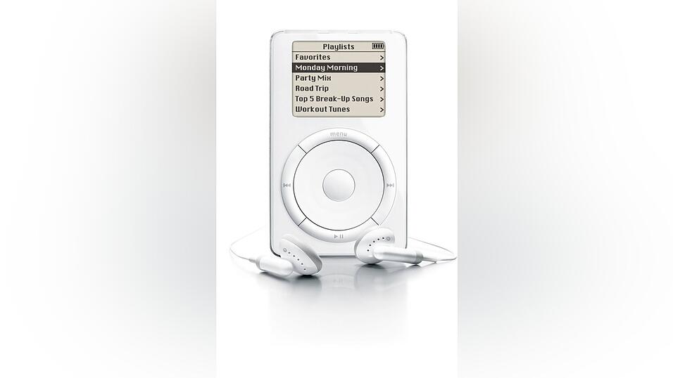 2001: Der erste iPod konnte rund 1.000 Musikst&uuml;cke speichern.