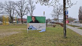 Immer wieder sieht man - wie hier in der Harburger Straße in Landau - ramponierte Wahlplakate.
