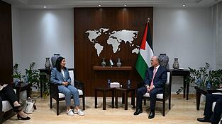 Die Entwicklungsministerin, Reem Alabali Radovan (SPD), hatte Ende August den Ministerpräsidenten der Palästinensischen Autonomiebehörde, Mohammed Mustafa, in Ramallah besucht.  (Archivfoto)