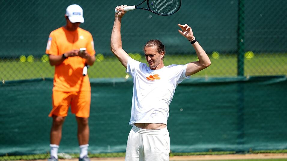 Alexander Zverev m&ouml;chte endlich auch in Wimbledon weit kommen.