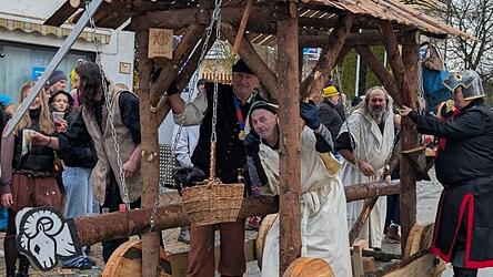 Manchmal wünscht man sich einen Rammbock . . . Wie hier gesehen beim Faschingszug in Haselbach. Manchmal wünscht man sich einen Rammbock . . . Wie hier gesehen beim Faschingszug in Haselbach.