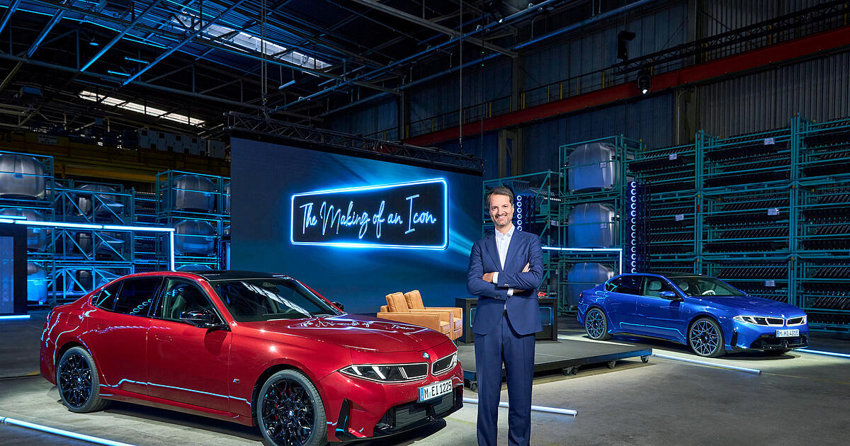 BMW unveils new 3 Series at the Dingolfing plant.