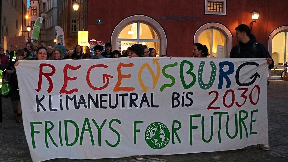 Klimastreik vor der Kommunalwahl.