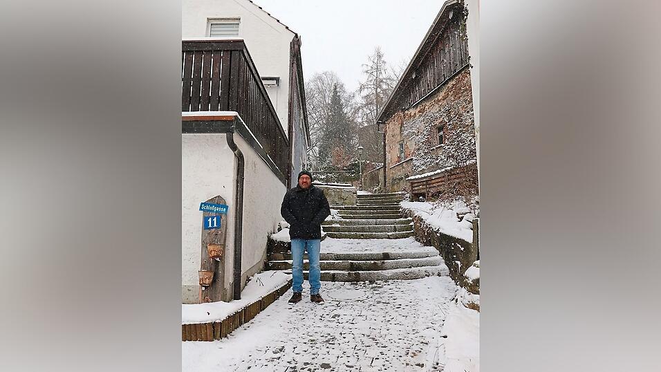 'Eine sch&ouml;ne Zeit', sagt Baumrucker &uuml;ber seine Ferien, die er als Kind bei der Oma in der Schlo&szlig;gasse 11 verbrachte.