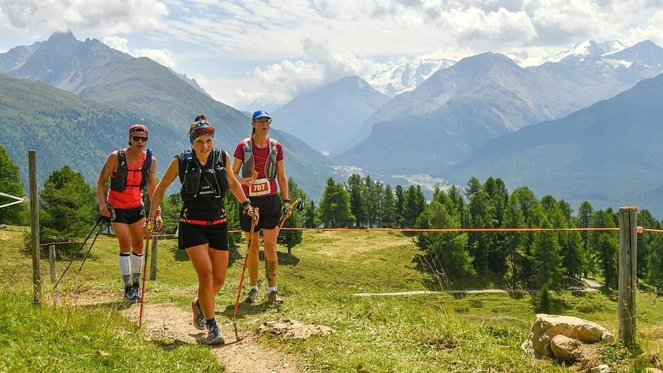 Die Strecke im Engadin führte durch eine wunderschöne Landschaft. Die Strecke im Engadin führte durch eine wunderschöne Landschaft.
