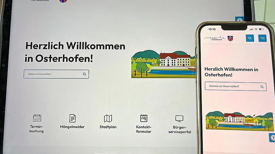Durch das responsive Design passt sich die Homepage automatisch an die Bildschirmgr&ouml;&szlig;e des entsprechenden Endger&auml;ts an.