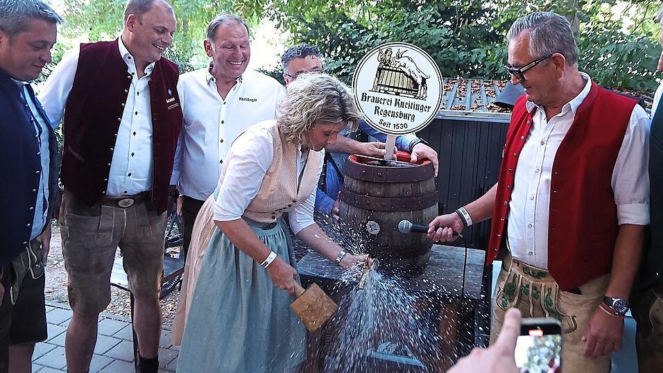 Astrid Freudenstein brauchte zwei Schläge. Astrid Freudenstein brauchte zwei Schläge.