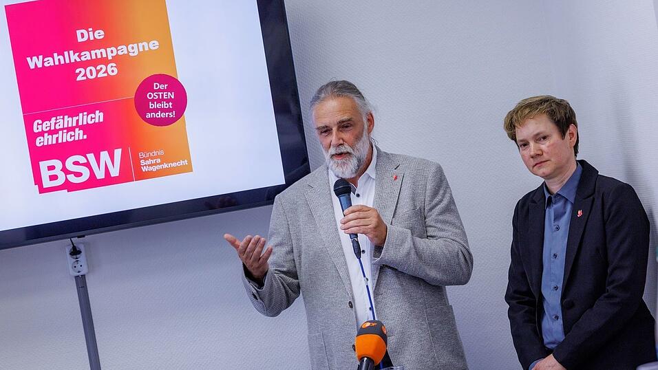 Peter Schabbel und Sabine Firnhaber sind BSW-Spitzenkandidaten. (Archivbild) Peter Schabbel und Sabine Firnhaber sind BSW-Spitzenkandidaten. (Archivbild)
