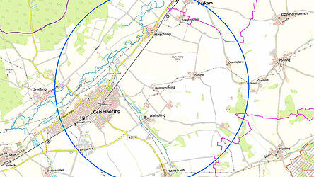 Um den Bereich in Geiselh&ouml;ring wurden Sperrzonen eingerichtet.
