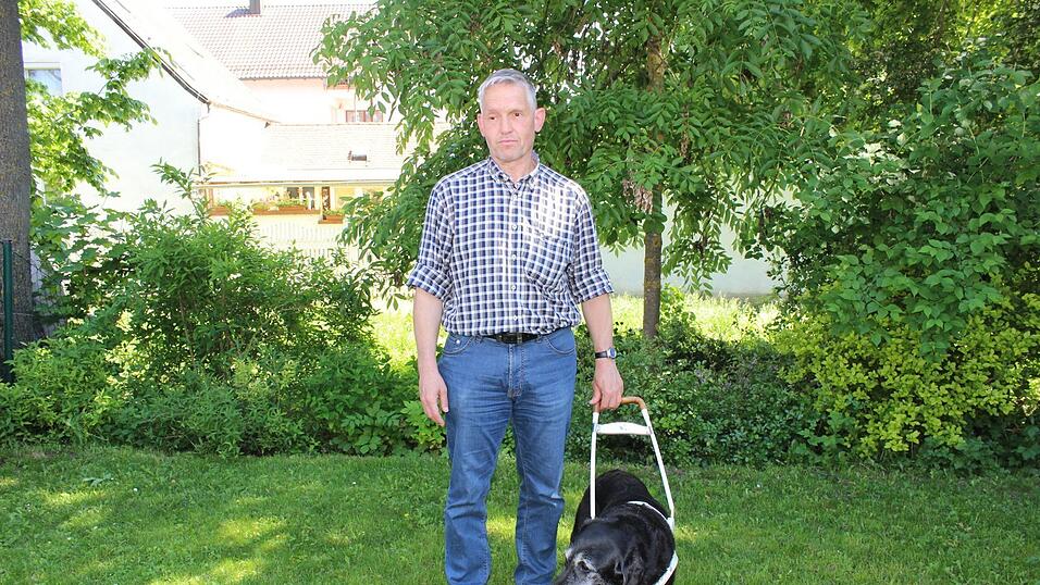 Hündin Zinga hilft Ralph Zimmerhansl durch seinen Alltag.