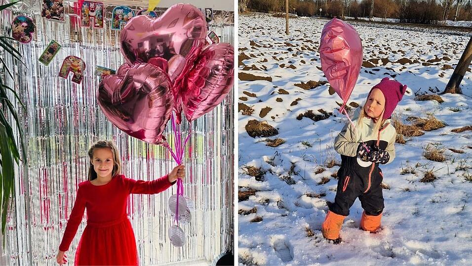 Jedes Jahr schickt Valentine Janey (links)&nbsp;Luftballons in die Welt. Heuer landete der Luftballon bei Lisa&nbsp;in Volkmannsdorf.