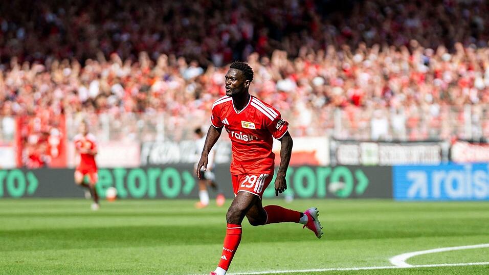 Bringt Union bei seiner Bundesliga-Premiere in Führung: Emmanuel Latte Lath. Bringt Union bei seiner Bundesliga-Premiere in Führung: Emmanuel Latte Lath.