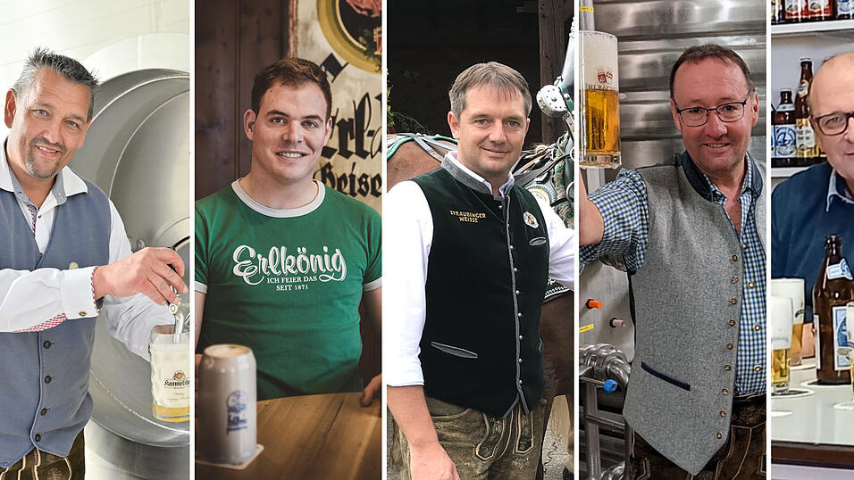 Die fünf Braumeister des Straubinger Gäubodenvolksfests (von links): Thomas Eichenseher (Karmeliten Brauerei), Josef Erl (Erlbräu), Peter Retzer (Röhrlbräu), Roland Masanetz (Schlossbrauerei Irlbach), Günther Breitenfellner (Arcobräu). Die fünf Braumeister des Straubinger Gäubodenvolksfests (von links): Thomas Eichenseher (Karmeliten Brauerei), Josef Erl (Erlbräu), Peter Retzer (Röhrlbräu), Roland Masanetz (Schlossbrauerei Irlbach), Günther Breitenfellner (Arcobräu).