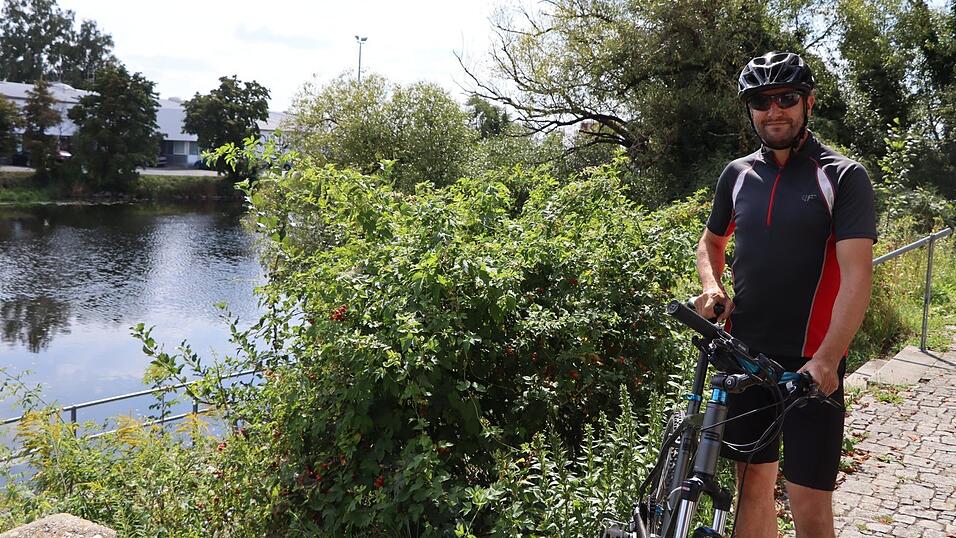 Stefan Sch&ouml;nberger ist meist auf dem Rad anzutreffen - und kommt damit auch zum Termin.