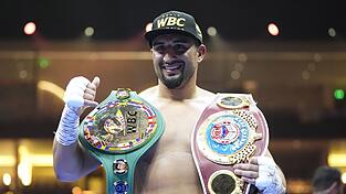 Der deutsche Boxer Agit Kabayel feiert den n&auml;chsten Erfolg (Archiv).