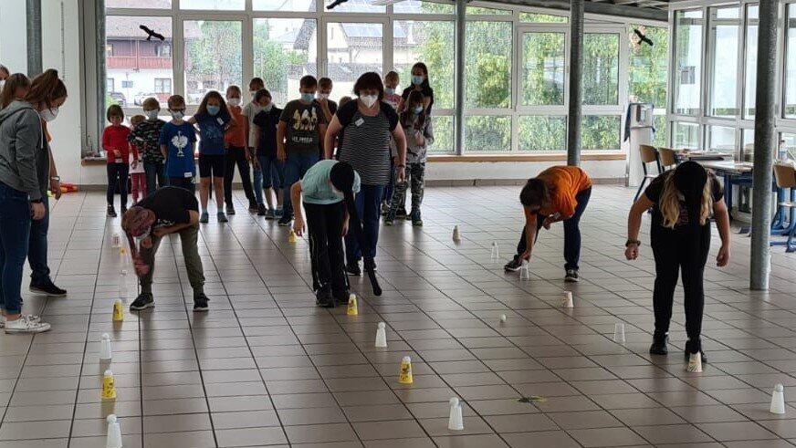 Geschick war beim Elefantenrüsselschwingen gefragt.