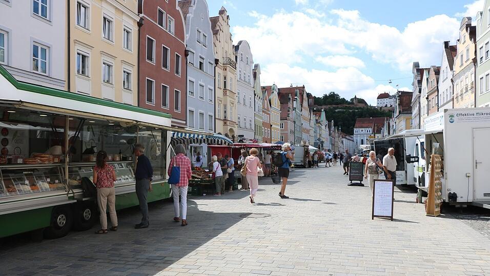 Auch am vergangenen Dienstag war der Besuch beim Wochenmarkt in der Neustadt überschaubar.