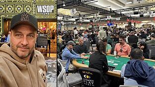 Thomas Pinzke am Eingang zum Veranstaltungssaal im Horseshoe und Paris Las Vegas. Über 9.000 Spieler hatten sich für das Main Event angemeldet. Thomas Pinzke am Eingang zum Veranstaltungssaal im Horseshoe und Paris Las Vegas. Über 9.000 Spieler hatten sich für das Main Event angemeldet.