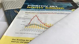 Ein Flugblatt von Gegnern der Corona-Maßnahmen.