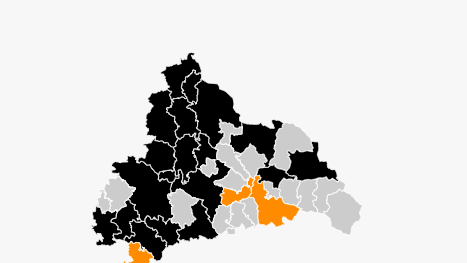 Aktuell färbt sich der Landkreis Cham in der Art. (Screenshot)