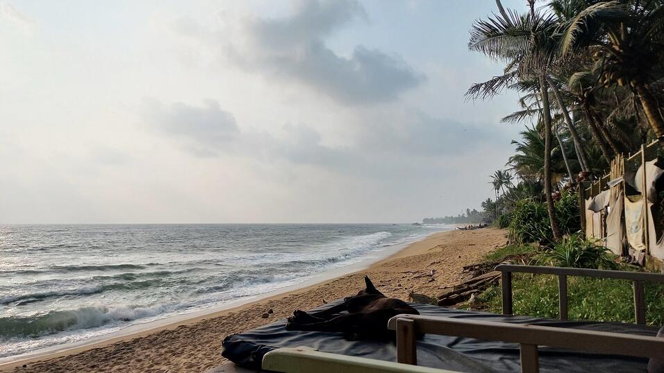 Die Stadt Galle liegt direkt an der Küste. Hier kann man es am Strand gut aushalten.