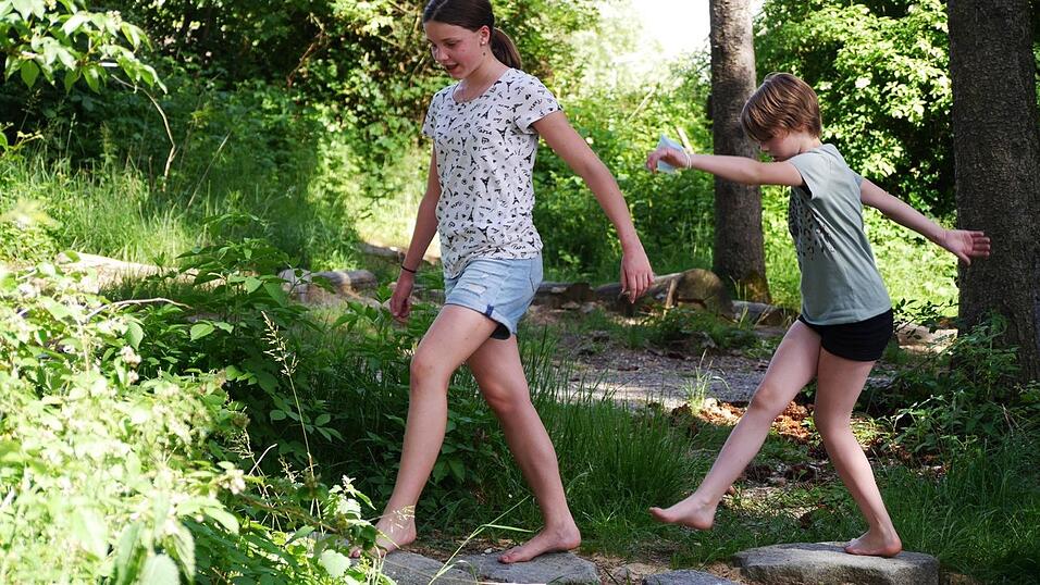 Der Barfußpfad im Erlebnispark Voglsam. Der Barfußpfad im Erlebnispark Voglsam.