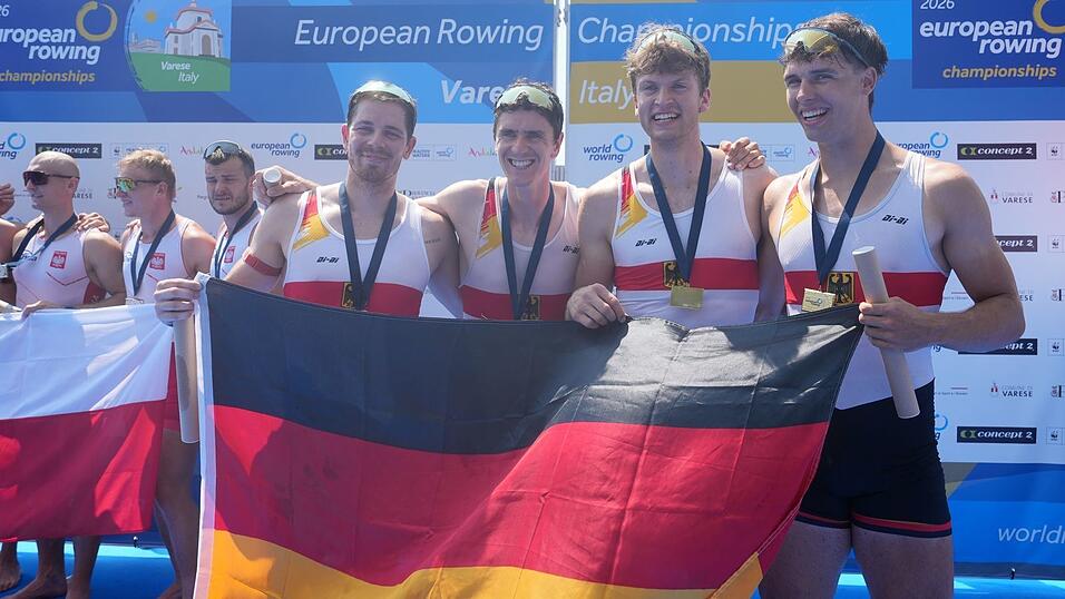 Nach EM-Gold gab es für den Doppelvierer der Männer bei der WM Silber. (Archivbild) Nach EM-Gold gab es für den Doppelvierer der Männer bei der WM Silber. (Archivbild)